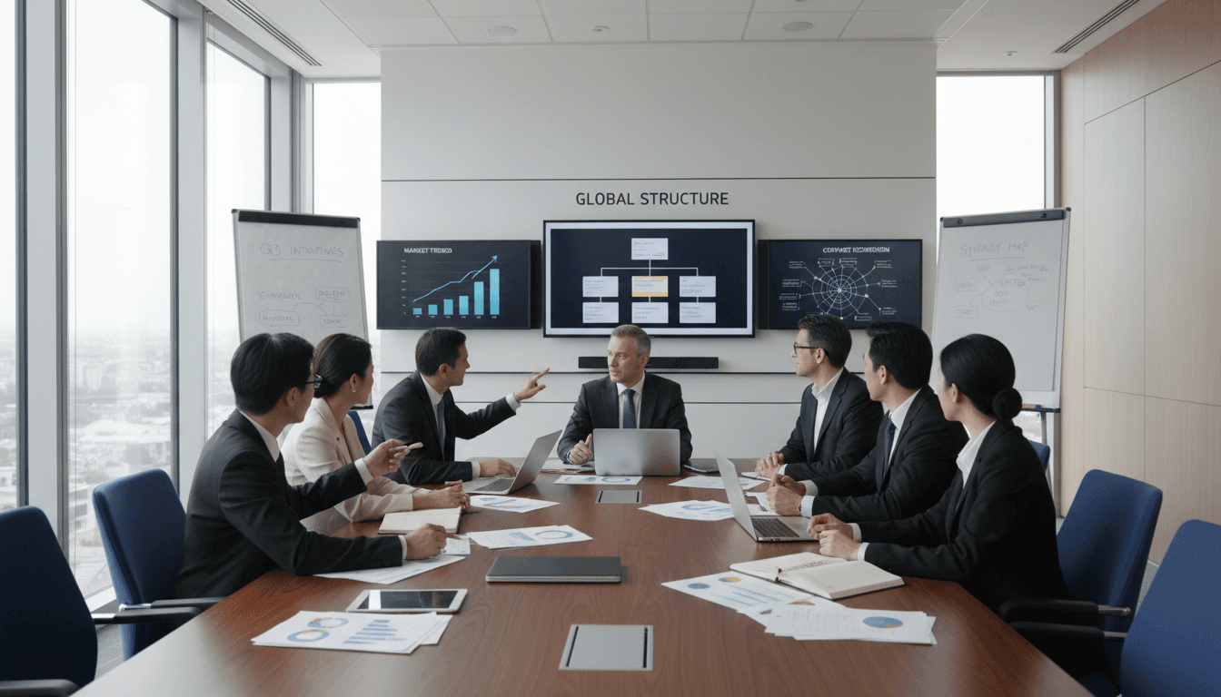 Vision MENA Tourism & Industries Council team discussing strategic partnerships and market intelligence